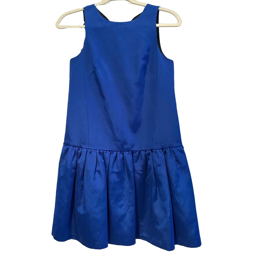 Tibi Backless Ribbon Tie Drop Waist Cocktail Dress